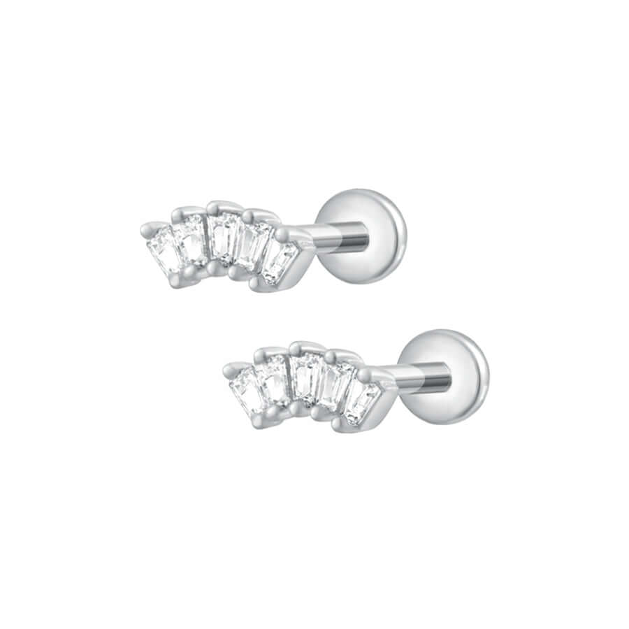 Luxuary Crown Jewel Helix Flat Back Cartilage Earrings