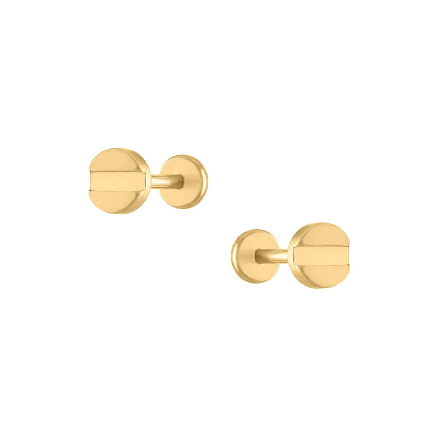 Trendolla Geometric Circle Flat Back Cartilage Earrings