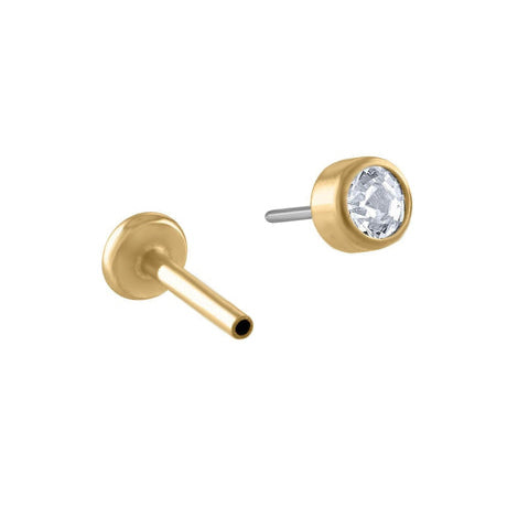 Trendolla Crystal Clear CZ Diamonds Sleepers Earrings