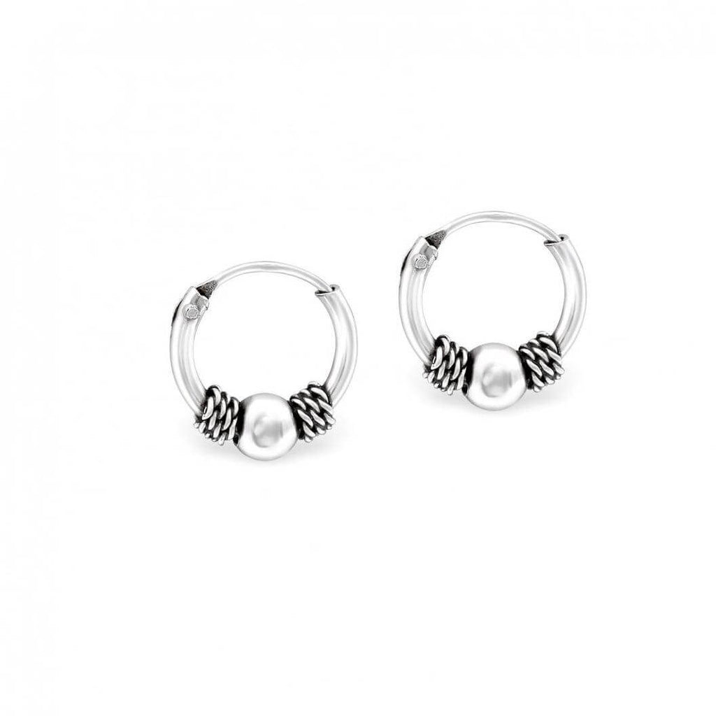 Bali Ball Hoop Earrings - Trendolla Jewelry