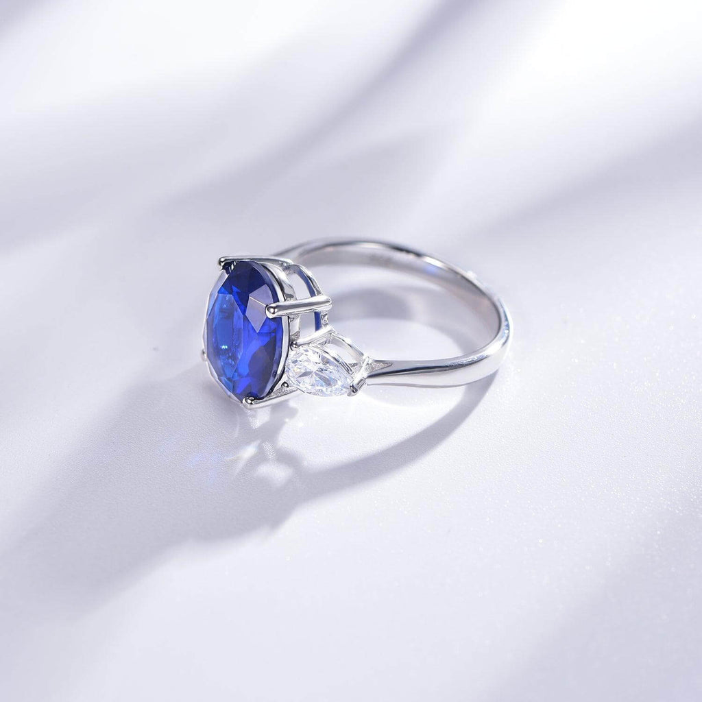 Blue Sapphire Engagement Ring - Trendolla Jewelry