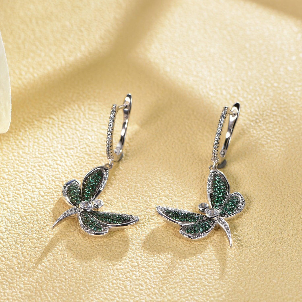 Trendolla Dragonfly Sterling Silver Earrings - Trendolla Jewelry