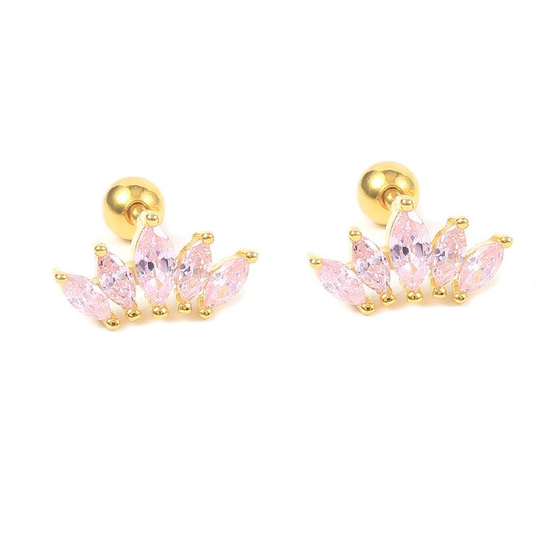 Trendolla Multicolor Marquise Crown Earrings Ball Back Earrings Nap Earrings - Trendolla Jewelry