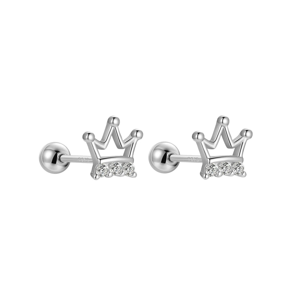 Trendolla Princess Crown Earrings Ball Back Earrings Nap Earrings - Trendolla Jewelry