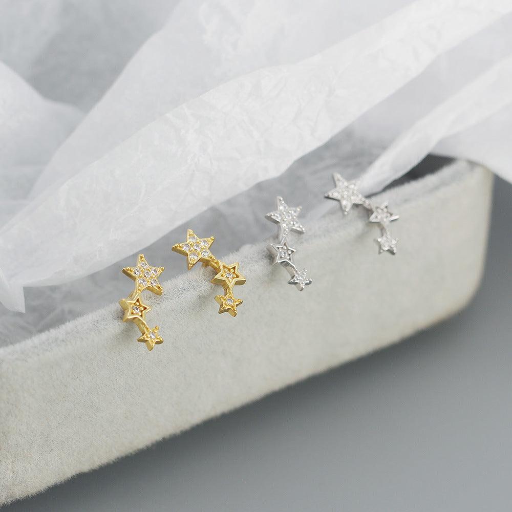 Trendolla Stars Ball Back Earrings Climber Earrings - Trendolla Jewelry