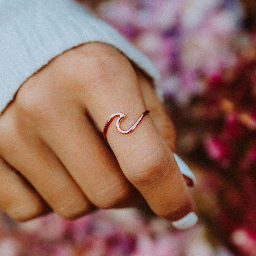 Trendolla Sterling Silver Highs And Lows Ring Wave Ring - Trendolla Jewelry