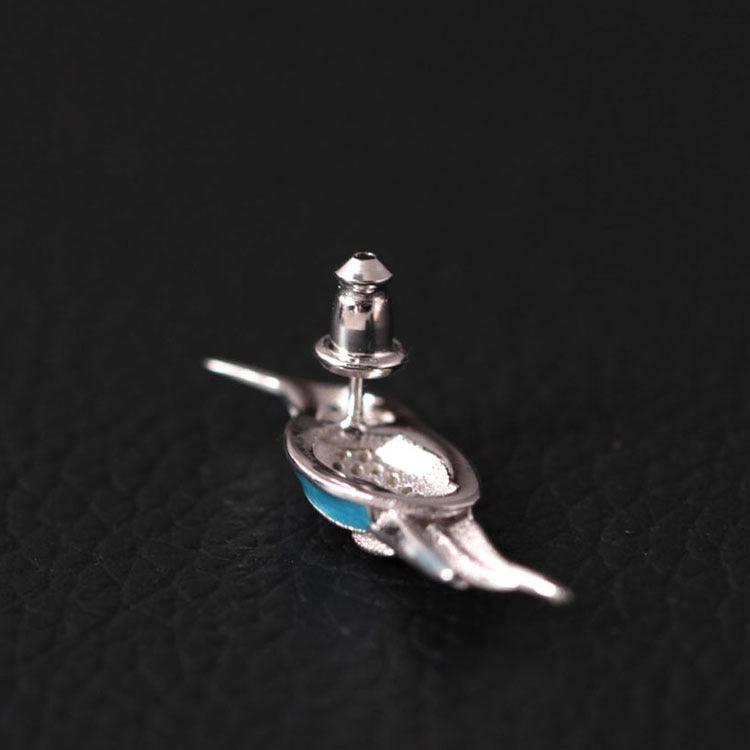 Trendolla Sterling Silver Kingfisher Pin Brooch - Trendolla Jewelry